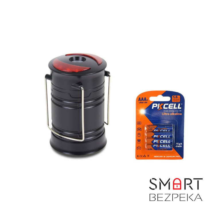 Кемпінговий ліхтар Superfire T56 з потужністю 5 Вт + Батарейка PKCELL Ultra Alkaline AAA LR03 1.5V, 4шт./блістер
