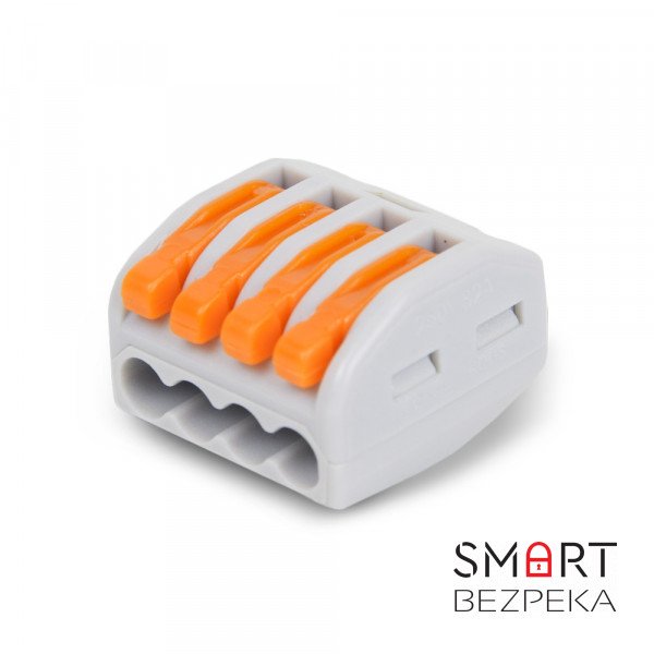 Клема швидкого монтажу з важелями на 4 дроти 222-414