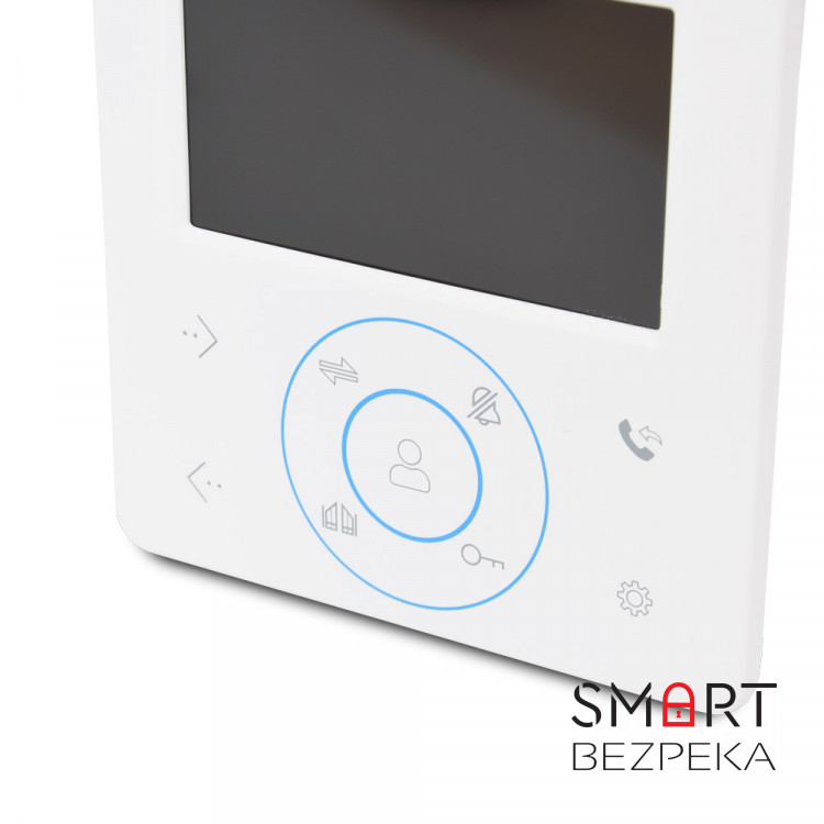 Комплект відеодомофона BCOM BD-480M White Kit: відеодомофон 4" і відеопанель