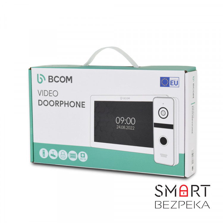 Комплект відеодомофона BCOM BD-480M White Kit: відеодомофон 4" і відеопанель