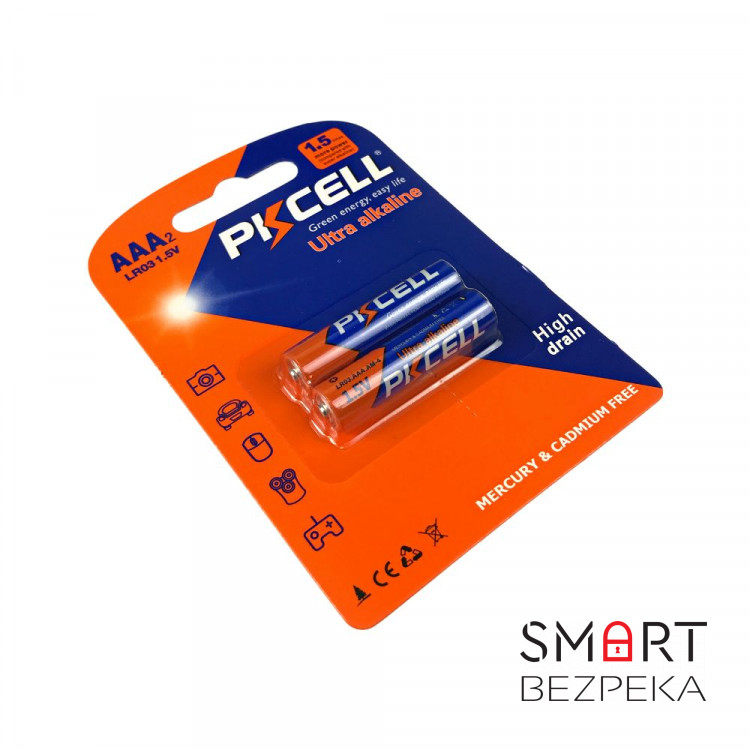 Комплект з 20 батарейок PKCELL Ultra Alkaline AAA LR03 1.5V по 2шт./блістер