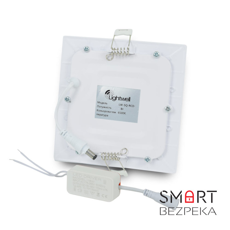 Комплект из 3-х светильников светодиодных LIGHTWELL LW-SQ-RCD-9 9 W квадрат встроенный