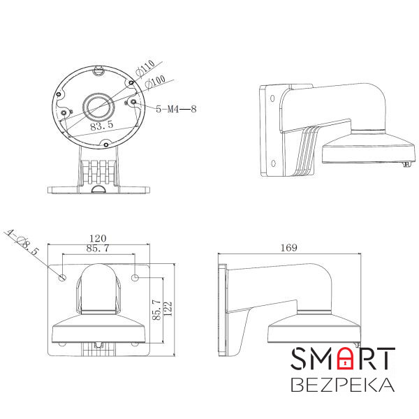 Кронштейн Hikvision DS-1272ZJ-110