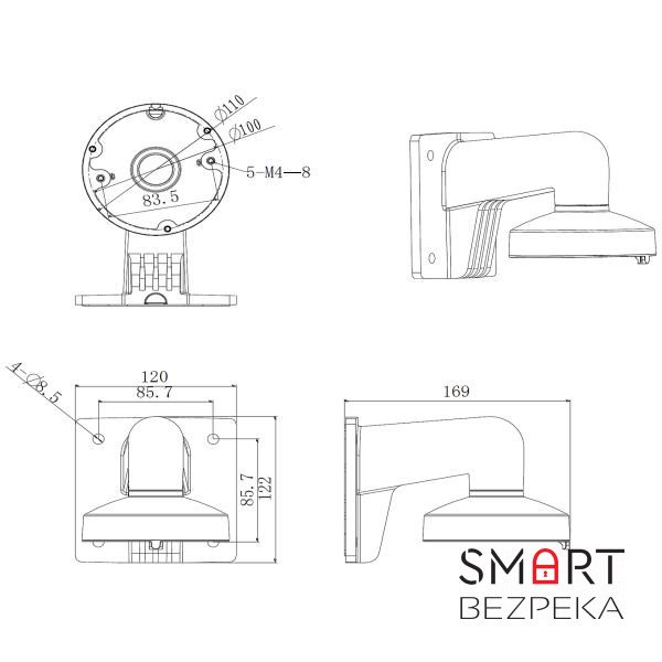Кронштейн Hikvision DS-1272ZJ-110