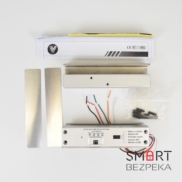 Ригельный замок YB-500U(LED) на стеклянную дверь без рамы