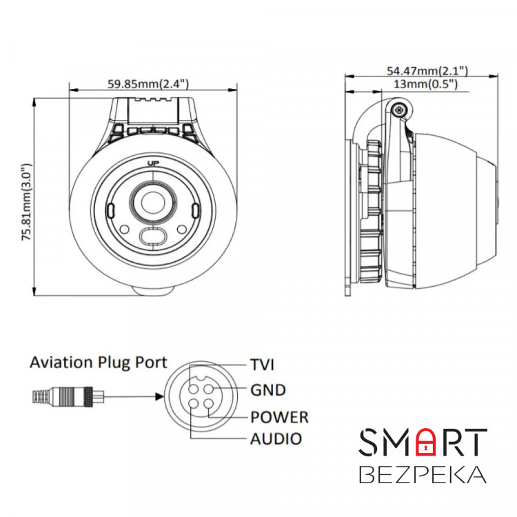 Купольна автомобільна камера Hikvision AE-VC152T-S (2.1) 720P