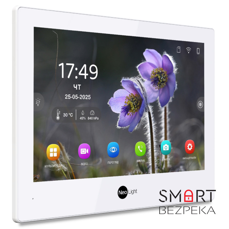 Комплект Neolight ALPHA Hybrid HD KIT Black: гибридный видеодомофон 8" с Wi-Fi и 2 Мп видеопанель