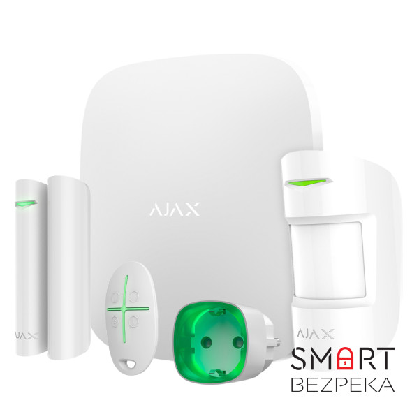Комплект бездротової сигналізації Ajax StarterKit + Socket (type F) white