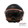 Мотошолом відкритий Beon B-120 31-kangaroo MATT BLACK/KANGAROO (матовий чорний/кенгуру), розмір XL