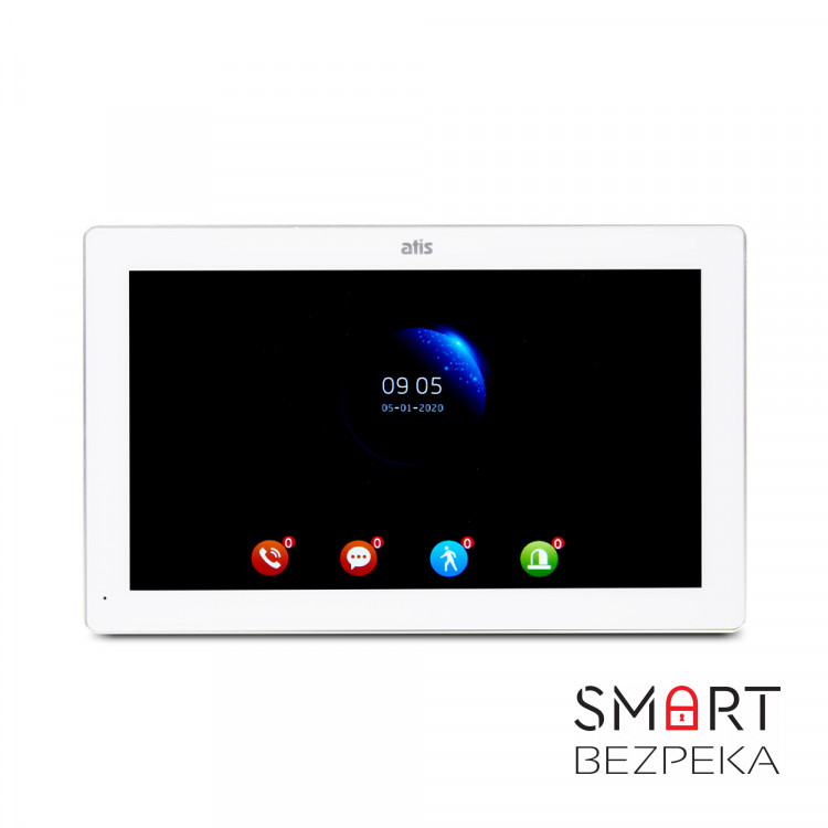 Wi-Fi видеодомофон 10" ATIS AD-1070FHD/T-White с поддержкой Tuya Smart