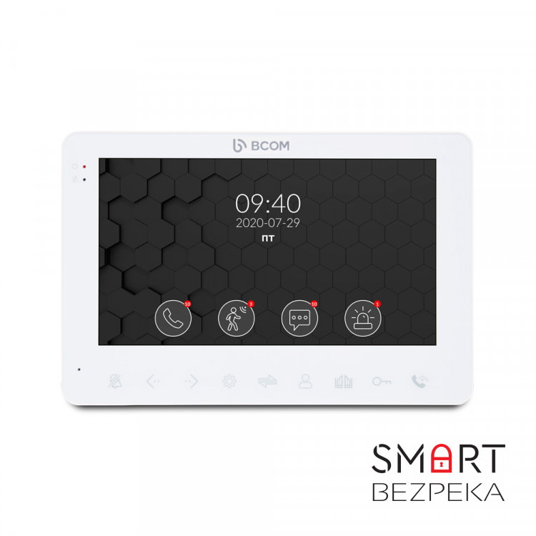 Видеодомофон 7" BCOM BD-780FHD White с детектором движения и записью видео