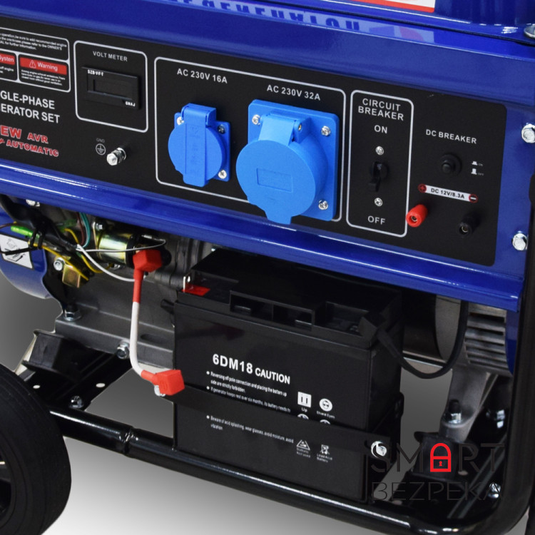 Бензиновий + газовий генератор BISON BS6500LE максимальна потужність 5 кВт / 5.5 кВт