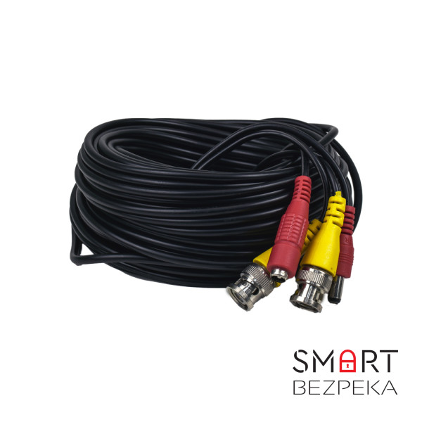 Кабель BNC-рower cable C 18 м (BNC+DC/BNC+DC) для передавання відеосигналу та живлення