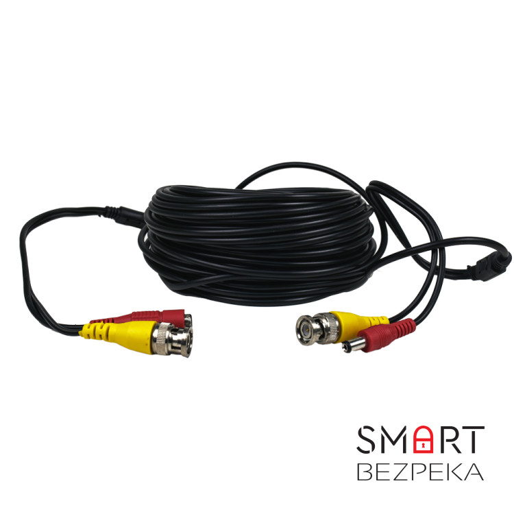 Кабель BNC-рower cable C 18 м (BNC+DC/BNC+DC) для передавання відеосигналу та живлення