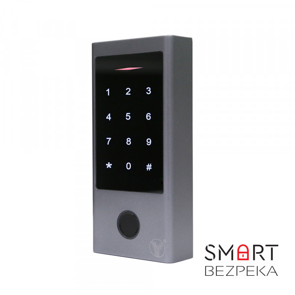 Контролер доступу Yli Electronic YK-1068B з сенсорною клавіатурою та сканером відбитків пальців