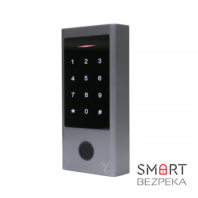 Контролер доступу Yli Electronic YK-1068B з сенсорною клавіатурою та сканером відбитків пальців