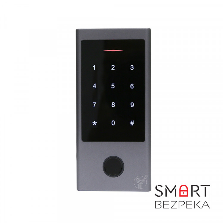 Контролер доступу Yli Electronic YK-1068B з сенсорною клавіатурою та сканером відбитків пальців