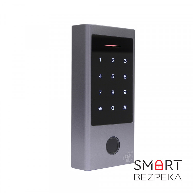 Контролер доступу Yli Electronic YK-1068B з сенсорною клавіатурою та сканером відбитків пальців