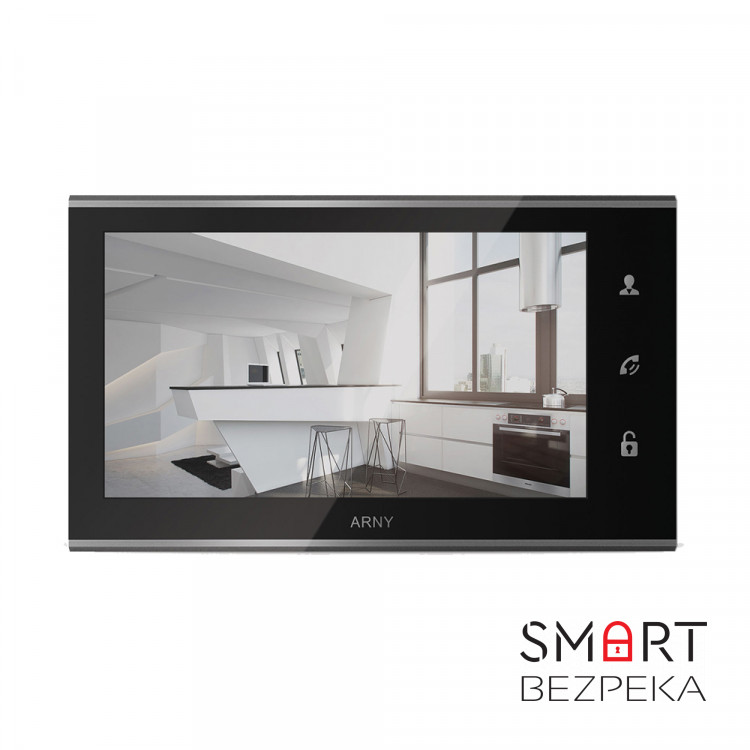 Відеодомофон 7" Arny AVD-730 (2Mpx) black IPS з детектором руху і записом відео