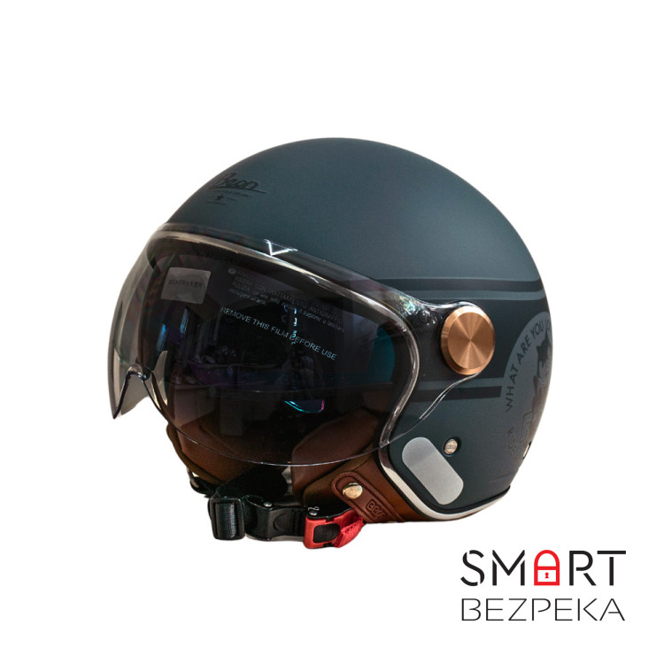 Мотошлем открытый Beon B-120 26 MATT GREY (матовый серый), размер XL