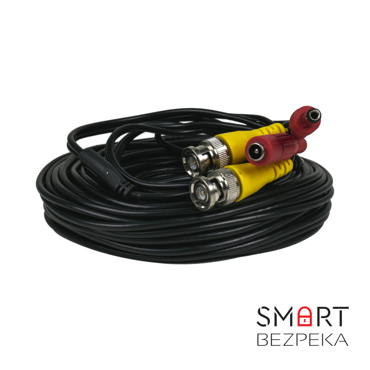Кабель BNC-рower cable D 18 м (BNC+DC/BNC+DC) для передачи видеосигнала и питания