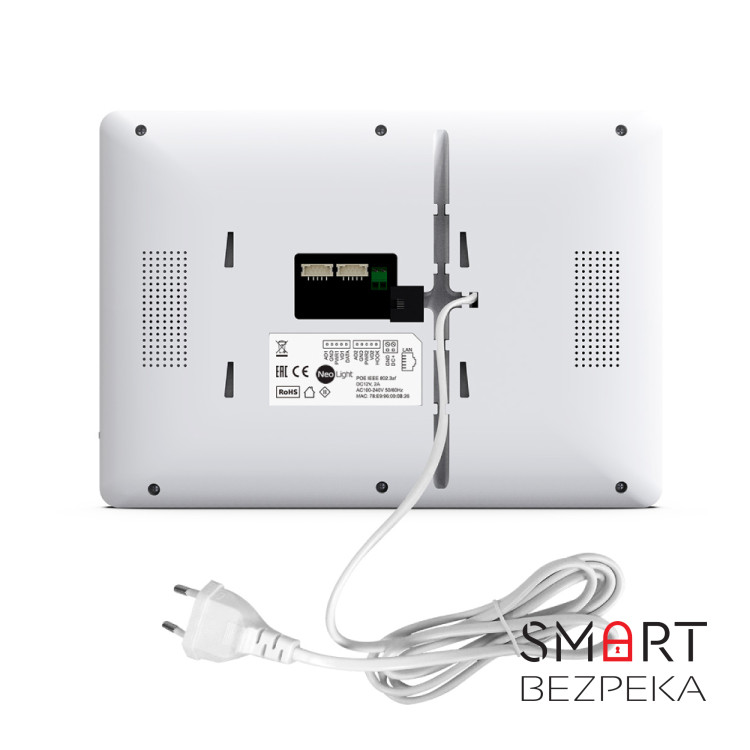 Комплект Neolight MEZZO Hybrid HD KIT Silver: гибридный видеодомофон 10.1" с Wi-Fi и 2 Мп видеопанель