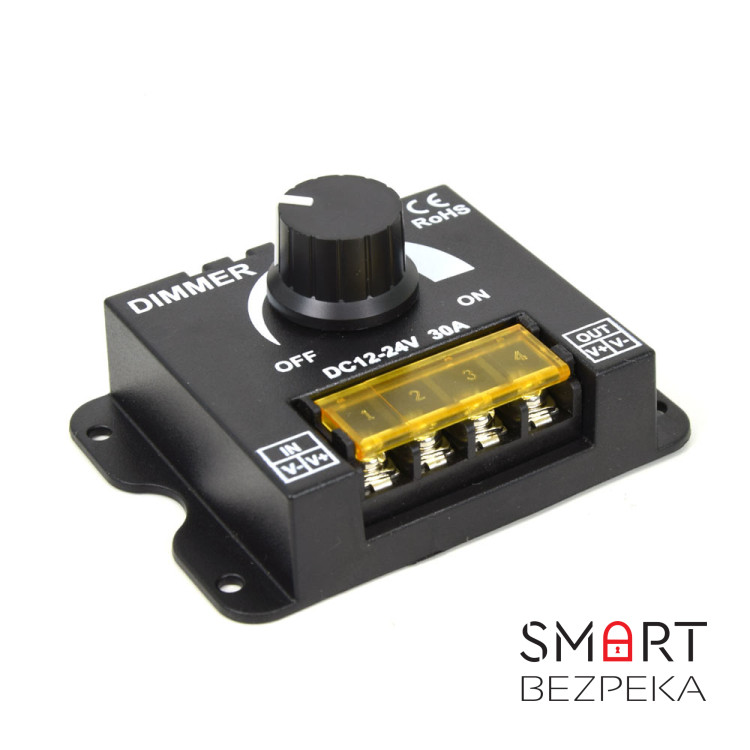 Регулятор яскравості OKY3220 димер для світлодіодних стрічок 12В/24В DC 30А 360Вт