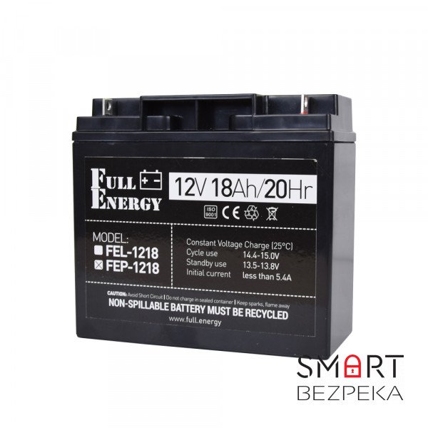 Акумулятор 12В 18А·год для ДБЖ Full Energy FEP-1218