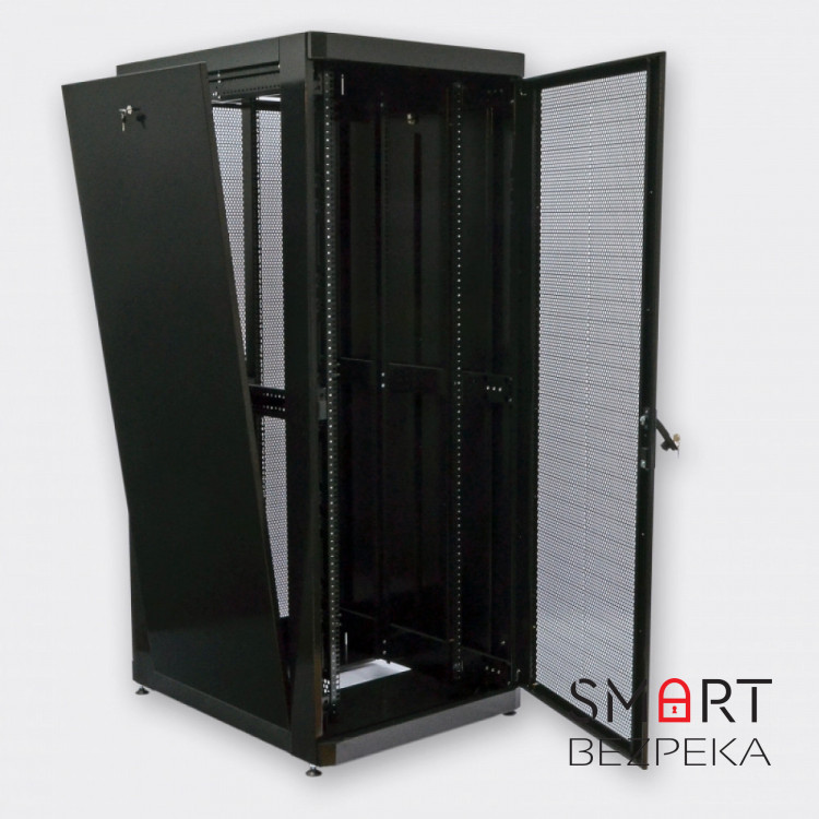 Шафа серверна CMS 42U 800 х 1055 UA-MGSE42810PB з перфорованими дверима для мережевого обладнання