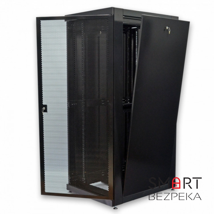 Шафа серверна CMS 42U 800 х 1055 UA-MGSE42810PB з перфорованими дверима для мережевого обладнання