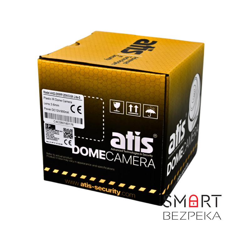IP-відеокамера 2 Мп ATIS AND-2MIRP-20W/3.6A Lite-S для системи IP-відеоспостереження