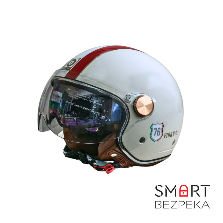 Мотошлем открытый Beon B-120 IMOLA SHINY CREAM (глянец кремовый), размер L