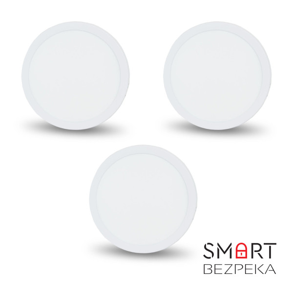 Комплект із 3-х світильників світлодіодних LIGHTWELL LW-R-SFR-12 12 W коло, накладний