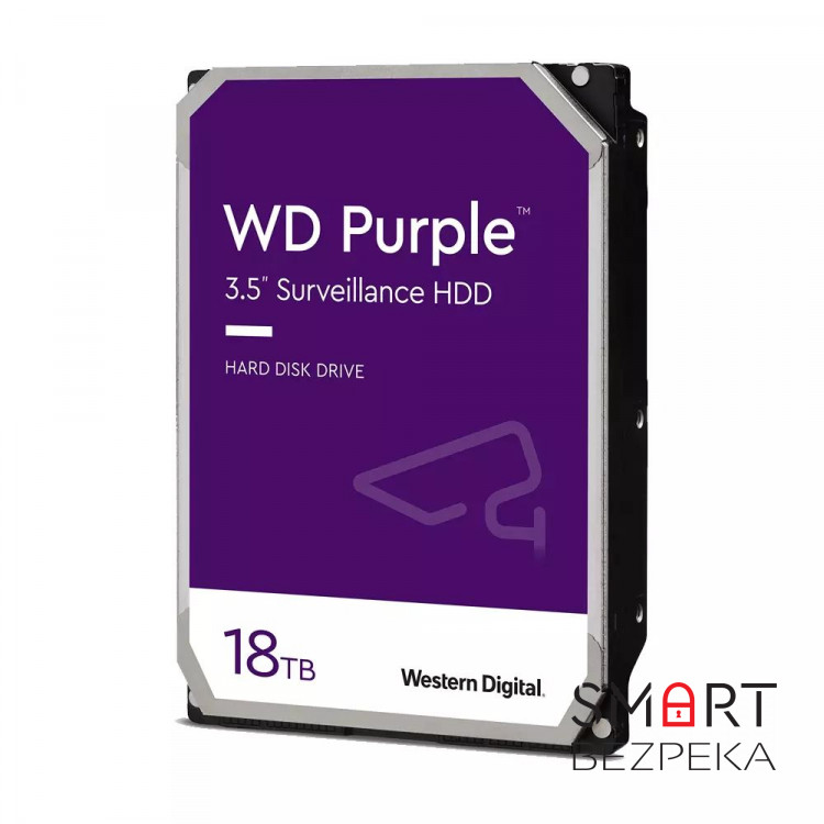Жорсткий диск 18TB Western Digital Purple WD180PURZ для відеоспостереження