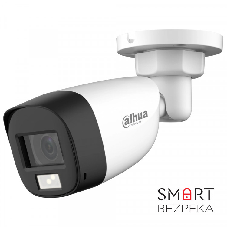 HDCVI відеокамера 2 Мп Dahua DH-HAC-HFW1200CLP-IL-A (2.8 мм) з подвійним підсвічуванням для системи відеонагляду