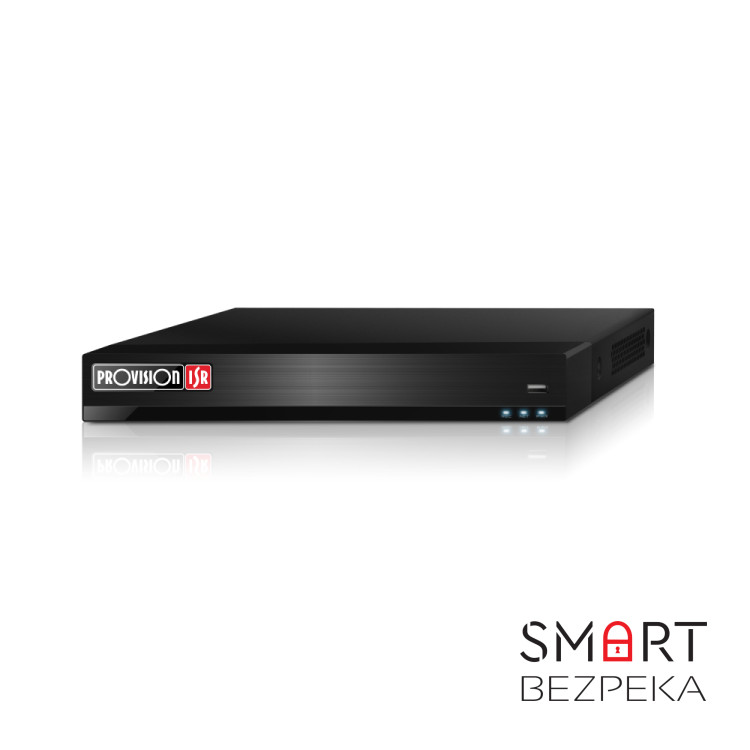 IP-відеореєстратор 16-канальний з PoE Provision-ISR NVR12-16400PFAN(1U) з розпізнаванням облич для систем відеоспостереження