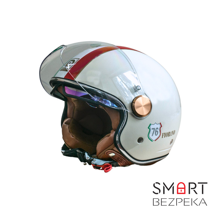 Мотошолом відкритий Beon B-120 IMOLA SHINY CREAM (глянець кремовий), розмір XL