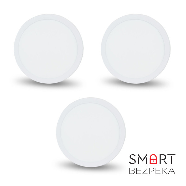 Комплект із 3-х світильників світлодіодних LIGHTWELL LW-R-SFR-18 18 W коло, накладний