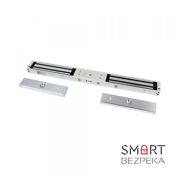 Електромагнітний замок для двостулкових дверей Yli Electronic YM-280ND(LED)-DS зі світловою індикацією, датчиком стану замка і дверей для системи контролю доступу