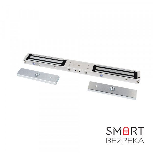 Електромагнітний замок для двостулкових дверей Yli Electronic YM-280ND(LED)-DS зі світловою індикацією, датчиком стану замка і дверей для системи контролю доступу