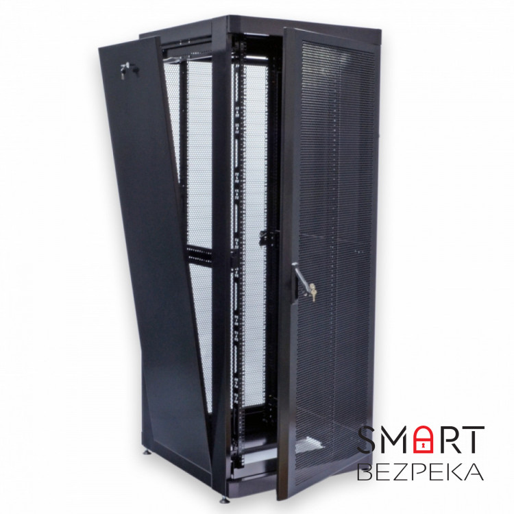 Шафа серверна CMS 42U 800 х 865 UA-MGSE4288PB з перфорованими дверима для мережевого обладнання