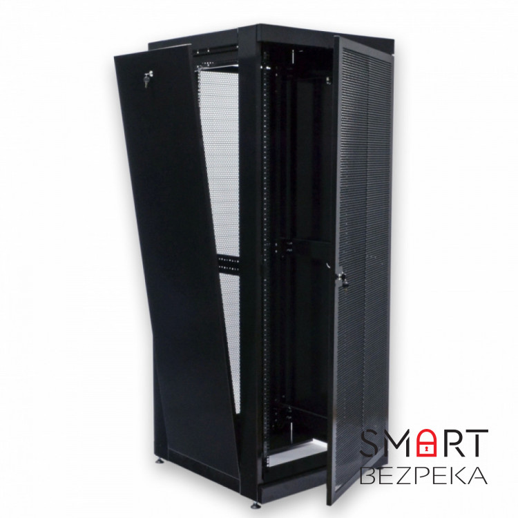 Шафа серверна CMS 42U 800 х 865 UA-MGSE4288PB з перфорованими дверима для мережевого обладнання