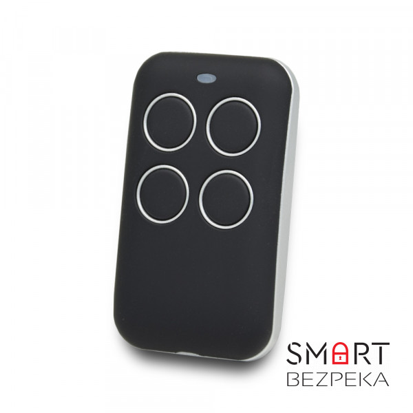 Мультичастотний універсальний пульт 4-х канальний для керування автоматикою воріт і шлагбаумами чорний