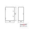 Щит ERKA 025 500 x 600 x 230 мм з монтажною панеллю і опаловими дверцятами