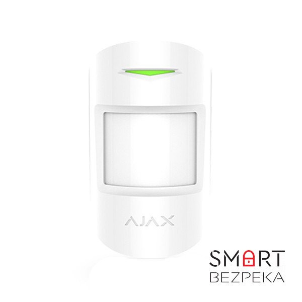 Бездротовий датчик руху і розбиття Ajax CombiProtect white
