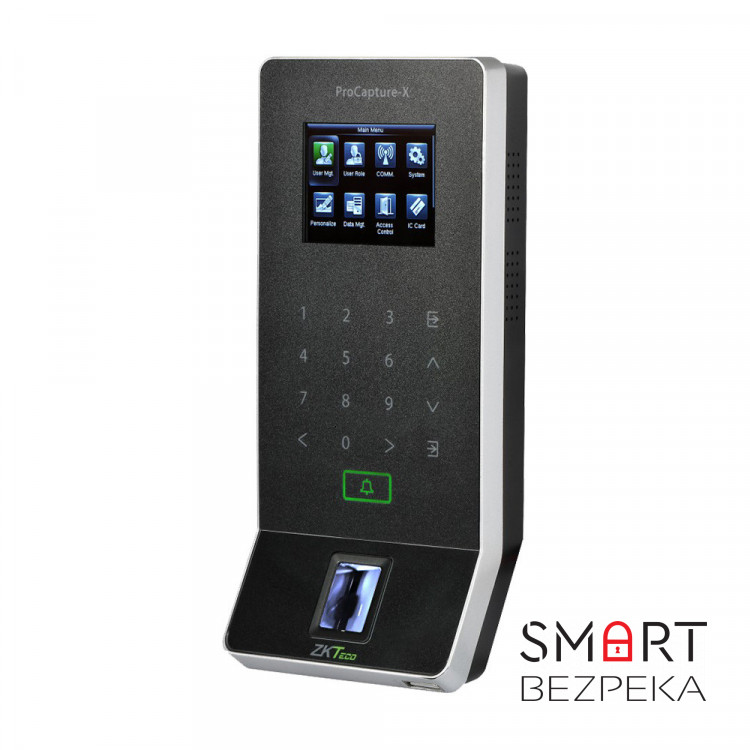 Біометричний термінал ZKTeco PROCAPTURE-X зі зчитувачем відбитка пальця, карт EM-Marine, з Wi-Fi