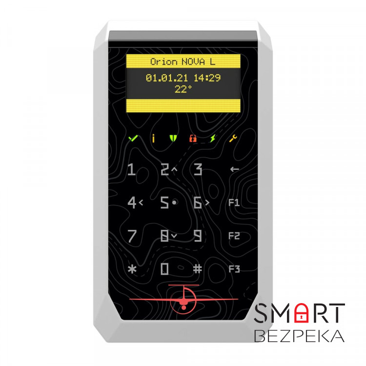 Сенсорная клавиатура TIRAS Technologies K-PAD OLED+(PE) для управления охранной системой Orion NOVA