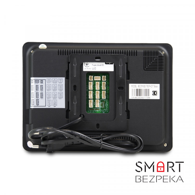 Комплект Wi-Fi видеодомофона 7" BCOM BD-760FHD/T Black с поддержкой Tuya Smart + BT-400FHD Black
