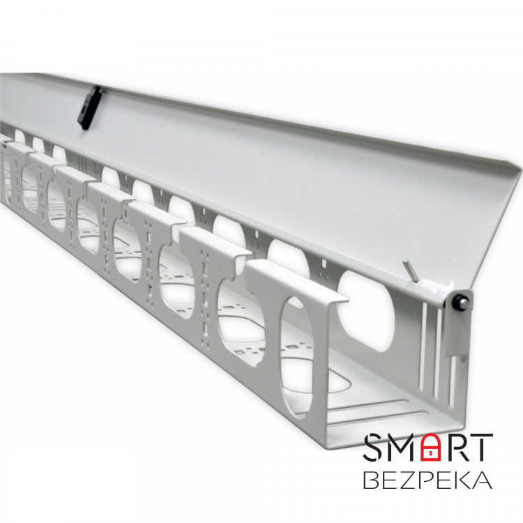 Боковий організатор кабелю з кришкою до шаф CMS MGSE 42U, сірий