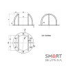 Захисний антивандальний кожух DS-102/66b для купольних камер